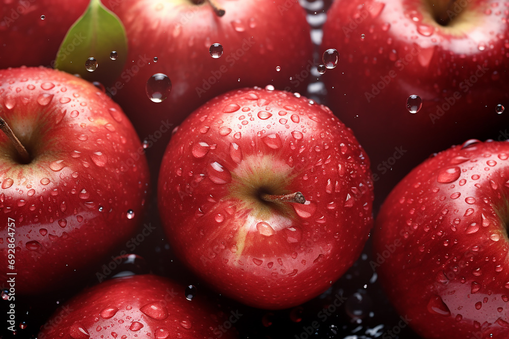Vibrant Fresh Apples Harvest - Organic Fruit Photography created with generative AI tools Vibrant Fresh Apples Harvest - Organic Fruit Photography created with generative AI tools