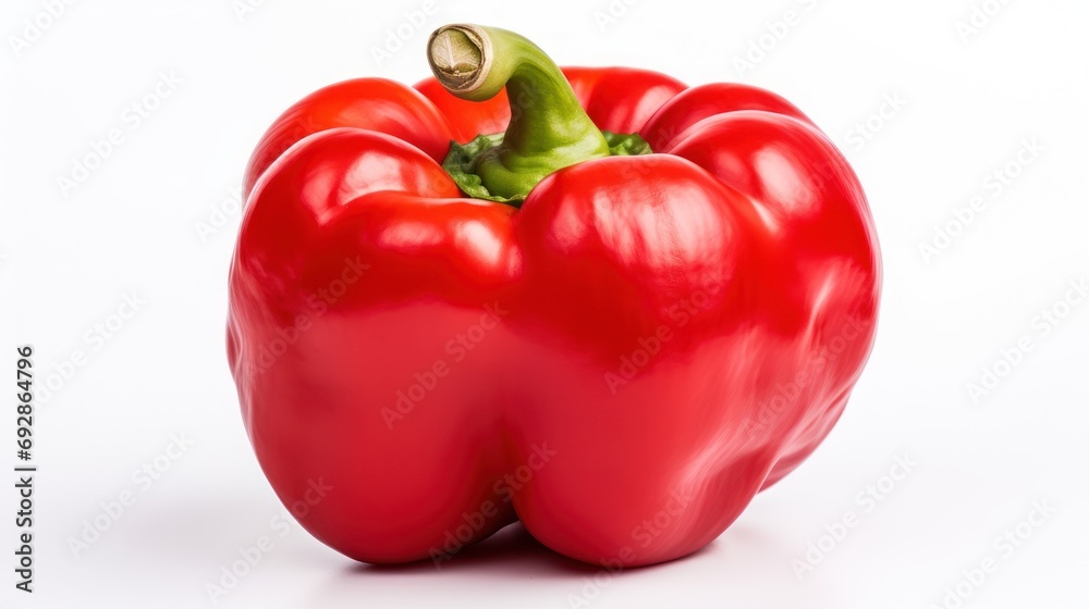 large red bell pepper Isolated on a white background. cut down the middle large red bell pepper Isolated on a white background. cut down the middle