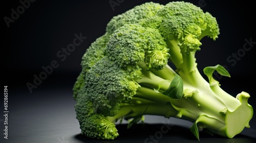 Broccoli isolated on natural light, white depth of field