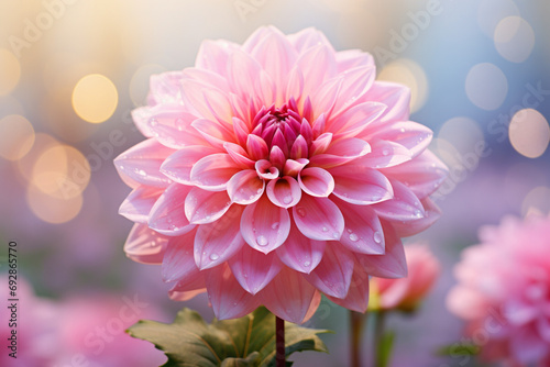pink dahlia flower nature backdrop silk © CREAM 2.0