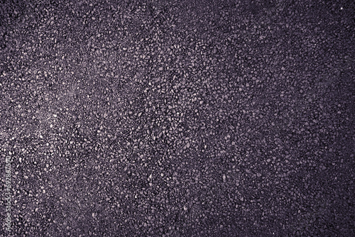 Close-up view of the black asphalt