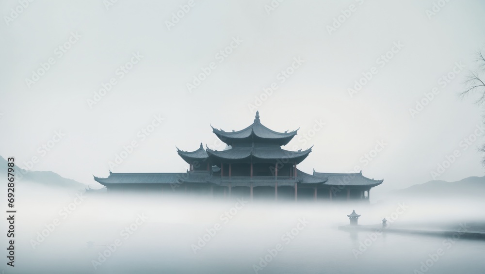 Traditional Chinese architectural landscape wallpaper Traditional Chinese architectural landscape wallpaper