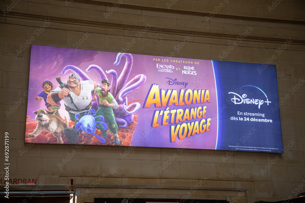 disney+ logo brand and text sign avalonia by disney movies wall ...