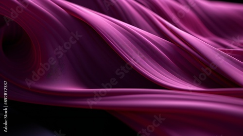 Luxurious Folds of Satin Fabric: Deep Purple Waves Creating a Sensation of Elegant Movement