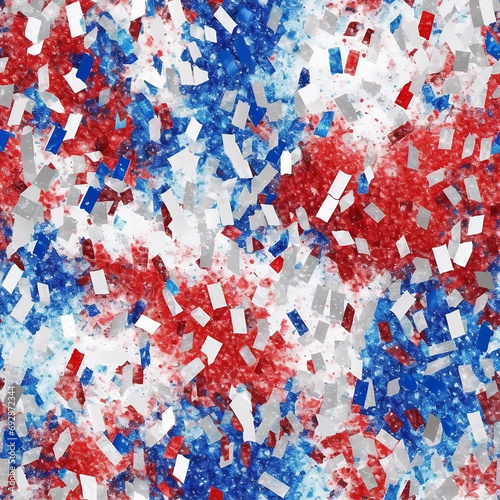 Red  White and Blue Confetti Artwork