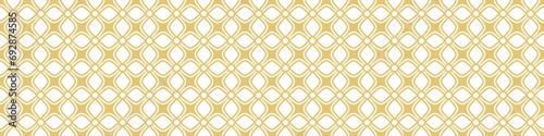 Seamless gold pattern on a white background. Golden weave. Illustration for backgrounds, banners, advertising and creative design