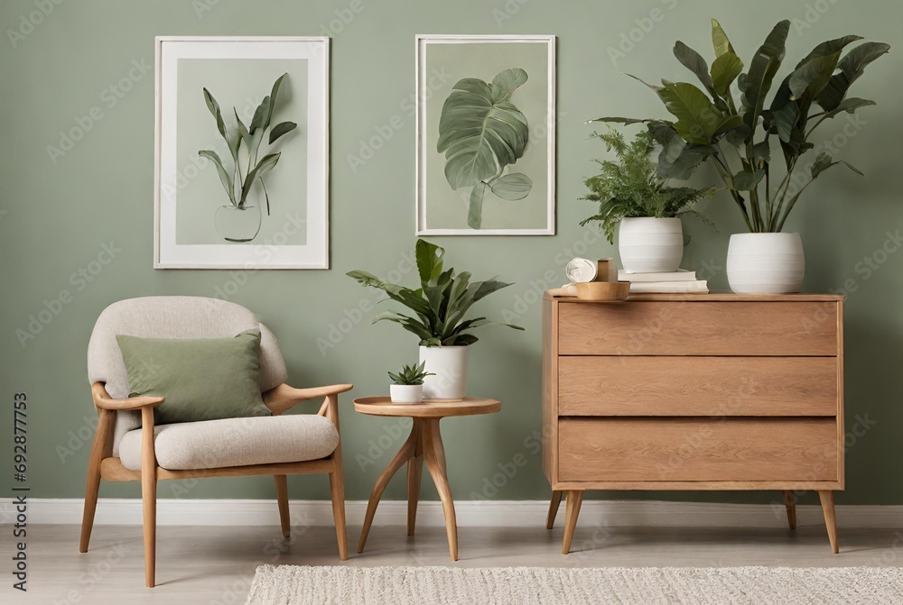 Obraz premium modern living room with furniture
