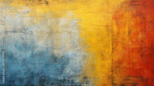Abstract Warmth and Cool Contrast, Textured Expression of Emotion in Art