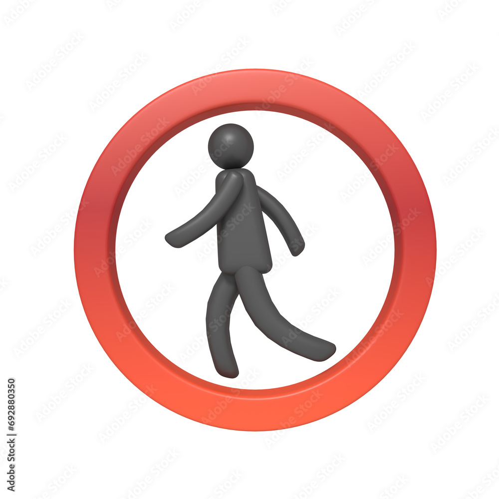 Signs prohibit entry except for pedestrians Signs prohibit entry except for pedestrians