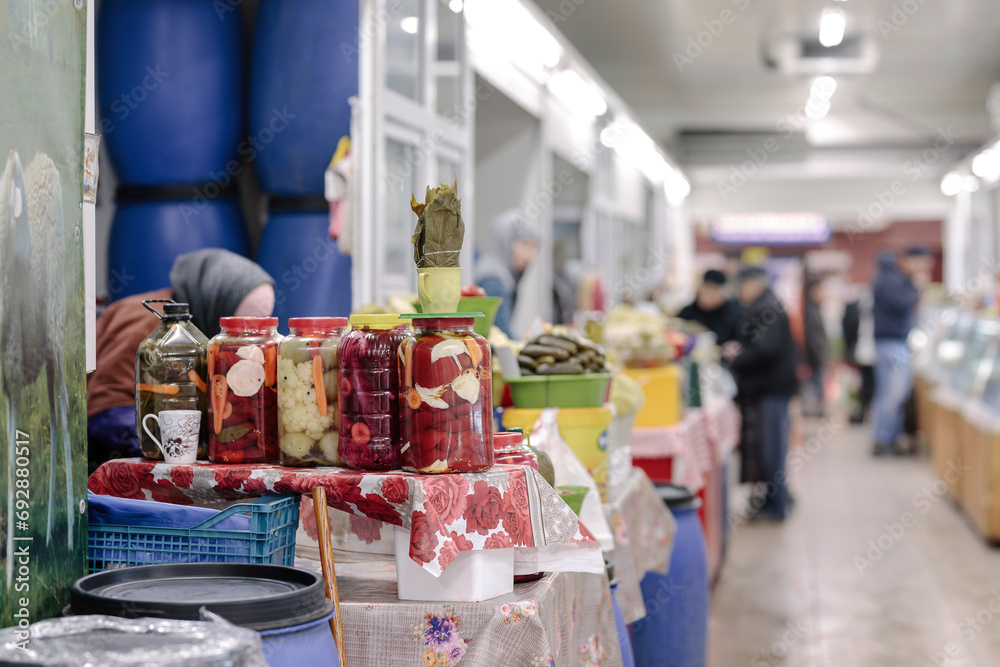 A Journey Through the Vibrant and Bustling Obor Fisher Market Hallway