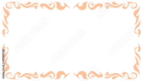 Abstract background illustration with peach fuzz pantone colour frame. Perfect for wallpaper, background, poster, banner, book cover 