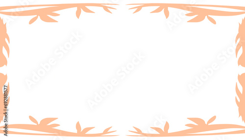 Abstract background illustration with peach fuzz pantone colour frame. Perfect for wallpaper, background, poster, banner, book cover 