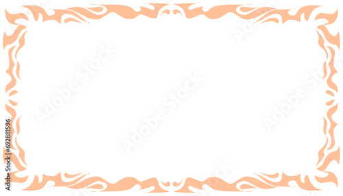 Abstract background illustration with peach fuzz pantone colour frame. Perfect for wallpaper, background, poster, banner, book cover 