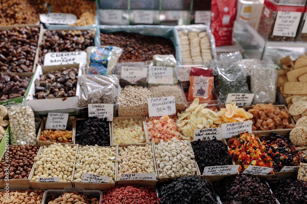 A Variety of Nuts and Nutshells for Sale