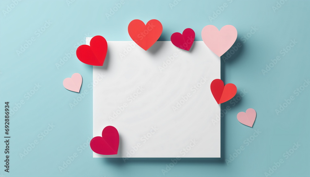 Heart Shapes in Harmony: A Minimalist Greeting Invitation