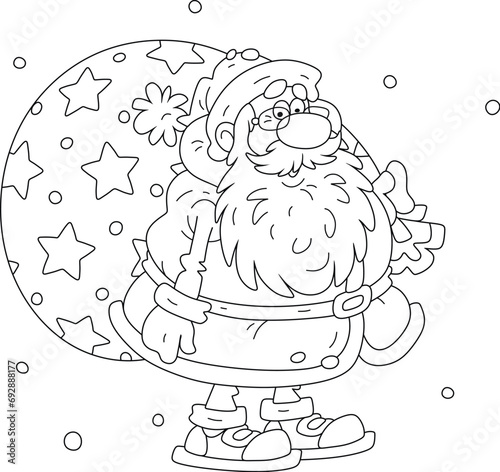 Funny Santa Claus with his ...