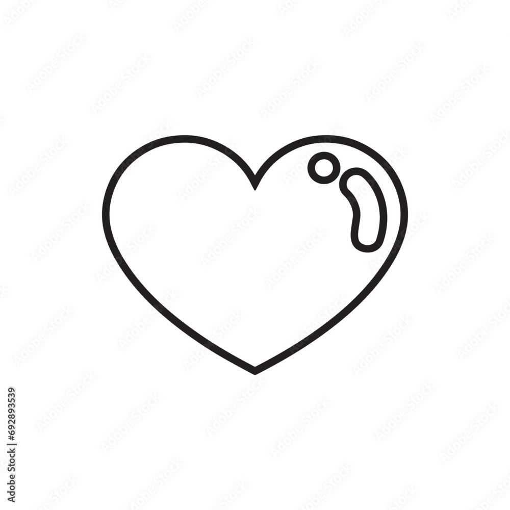 Heart icon vector. Love sign symbol vector. Heart vector icon illustration isolated on white background