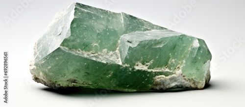 A natural mineral rock specimen: aventurine gemstone. photo