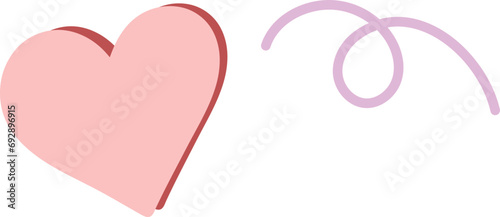 cute valentine element isolated