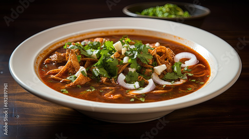 A Flavorful of Spicy Beef Menudo Soup with Savory Onions, a Culinary Masterpiece to Satisfy Your Palate