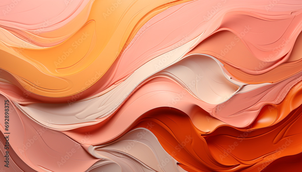 Apricot crush color , Trendy color of the year 2024, acrylic paint 
