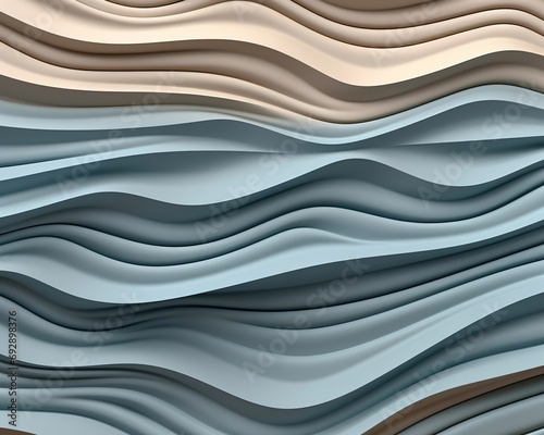 abstract 3D wallpaper, textures in calm colors, horizontal waves