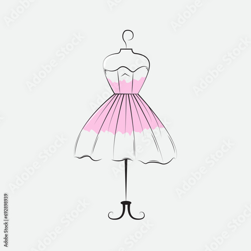 Women's clothing logo with hanger