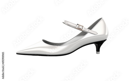 Contemporary Pointed-Toe Flats: Ankle Elegance Isolated on Transparent Background PNG.