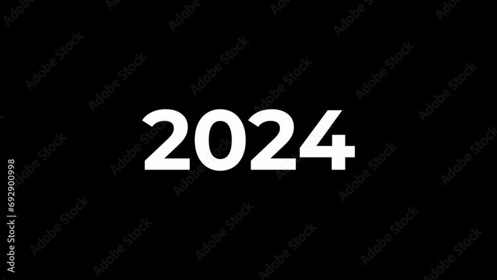 Time movement towards the new year 2024. 4K footage motion graphic video rendering Time movement towards the new year 2024. 4K footage motion graphic video rendering