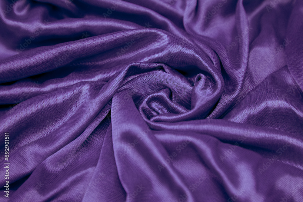 Fototapeta premium AI generated illustration of a luxurious, purple-hued silk fabric