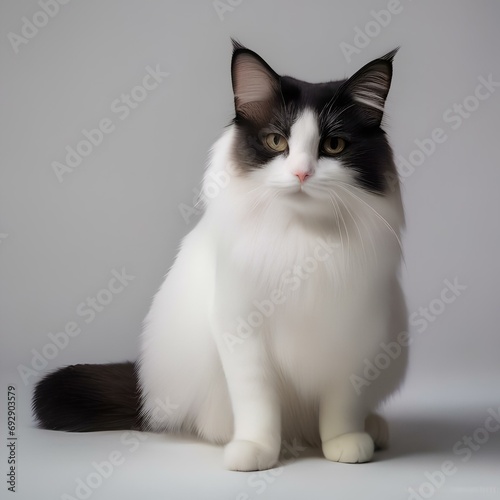 A unique portrait of a Manx cat with its distinctive tailless silhouette3 photo