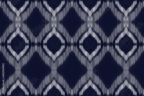 Ikat pattern . Geometric chevron abstract illustration, wallpaper. Tribal ethnic vector texture. Aztec style. Folk embroidery. Indian, Scandinavian, African rug.design for carpet,sarong  