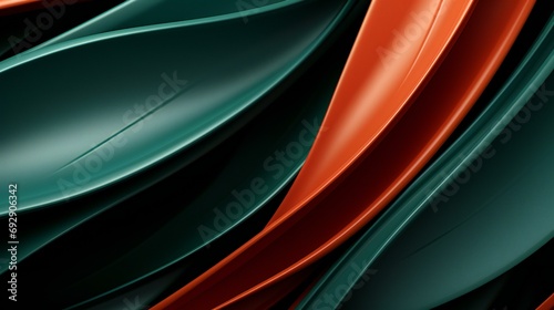 Sleek Curves Intersecting in a Dance of Teal and Orange Elegance and Modernity