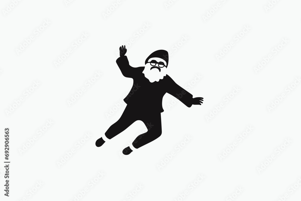 vector illustration of a cartoon Santa Claus