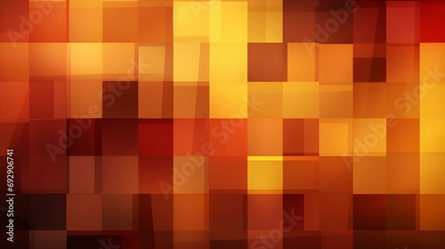 Warm Mosaic of Glowing Squares Evoking Sunset Hues in an Abstract Pixelated Composition