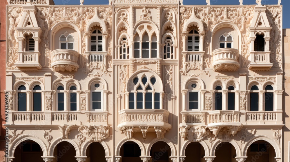 Gothic Revival: Ornate Facade of a Historical Building