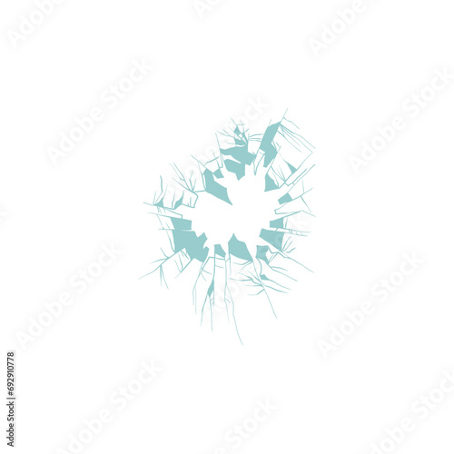 set of broken glass vector elements glass