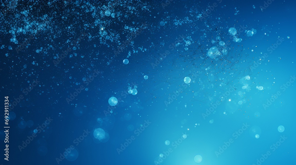 Mesmerizing Blue Particle Abstraction on a Tranquil Blue Background – Dynamic Visual Harmony