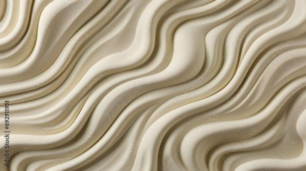 Serene Ripples of Creamy Satin Undulate in a Calming, Hypnotic and Elegant Flow