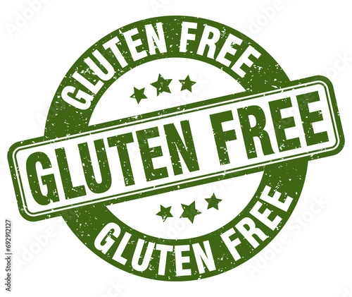 gluten free stamp. gluten free label. round grunge sign