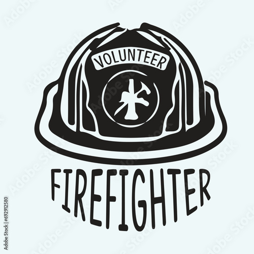Firefighter Print ready vector design for Tshirt, Mug and printing item. Firefighter bundle design  .Firefighter Black and white view. Firefighter design vector set. Firefighter Icon bundle .