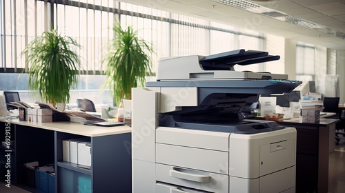Efficient Modern Photocopier in a Contemporary Office Setting