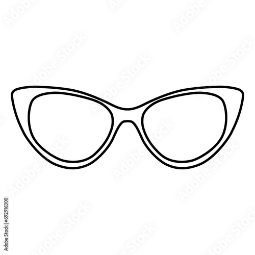 Glasses icon vector. Sunglasses illustration sign. blindness symbol or logo.