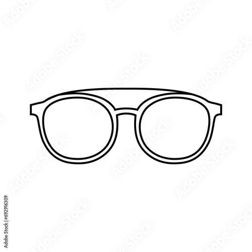 Glasses icon vector. Sunglasses illustration sign. blindness symbol or logo.