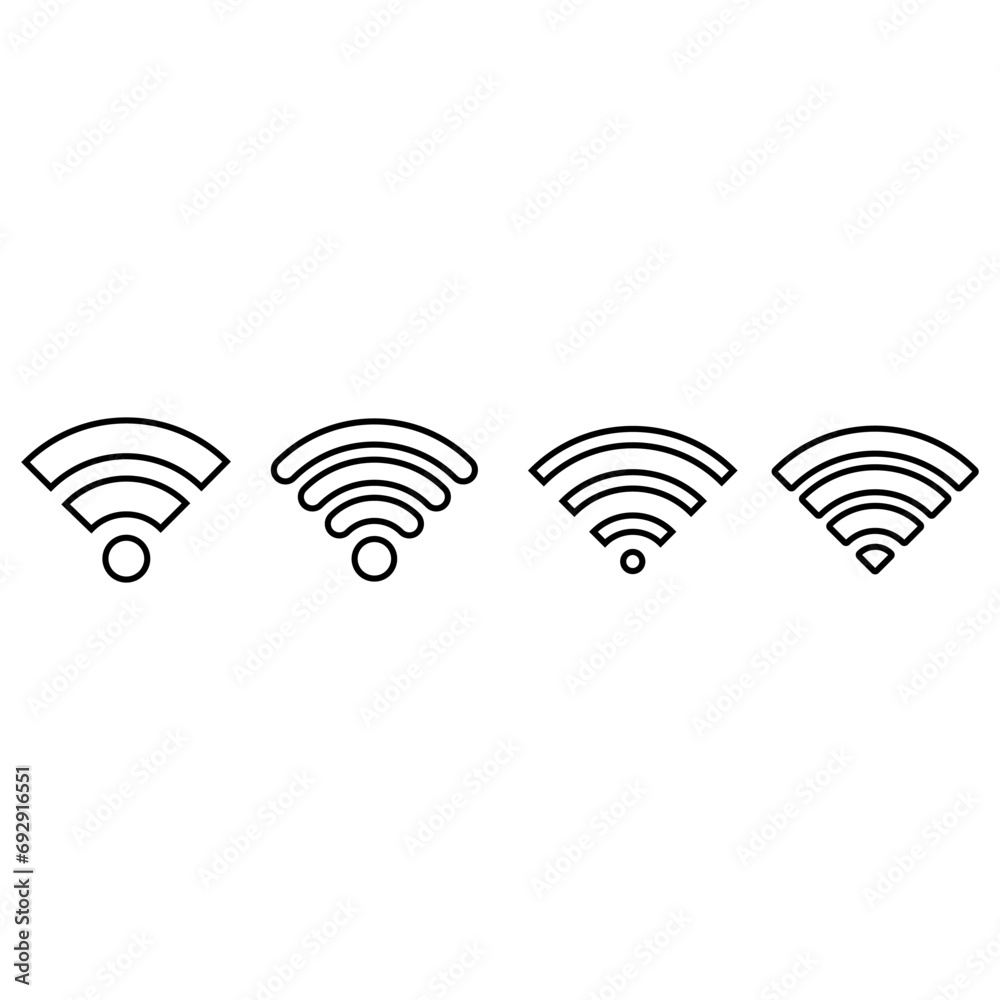 Signal set vector icons. Radio signals waves and light rays, radar, wifi, antenna and satellite signal symbols. Wireless technologys. Vector illustration. Signal set vector icons. Radio signals waves and light rays, radar, wifi, antenna and satellite signal symbols. Wireless technologys. Vector illustration.