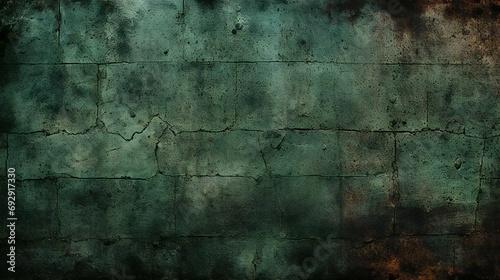 Ancient Verdigris: The Silent Tales of Time Etched into the Crumbling Stone Facade photo
