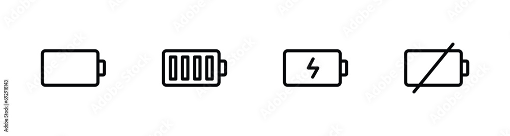 Battery icon set vector illustration Battery icon set vector illustration