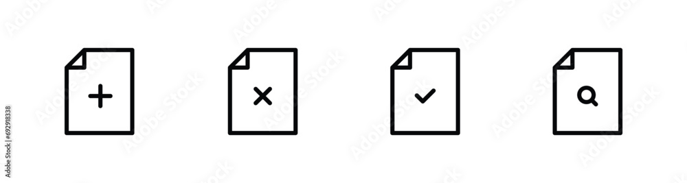 Document icon set vector illustration for website Document icon set vector illustration for website
