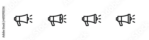 Megaphone icon set vector illustration