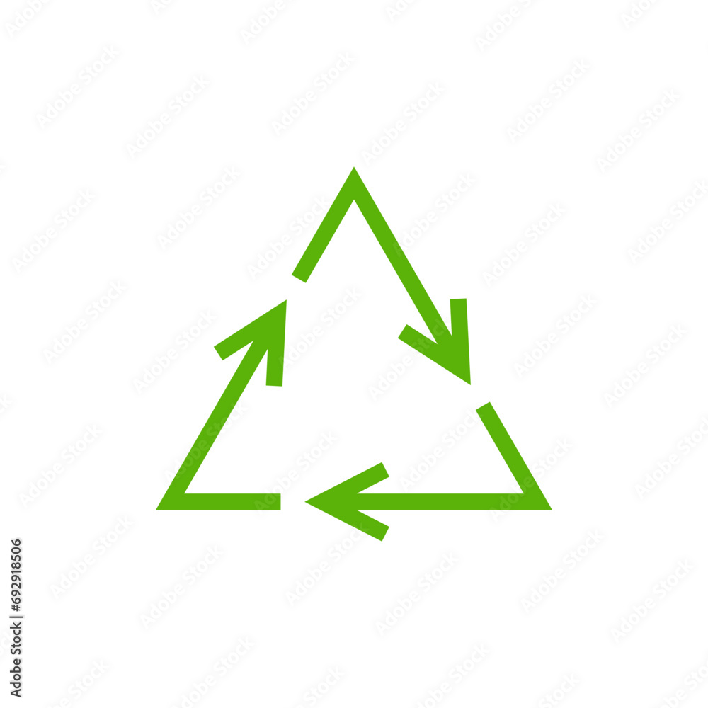 Triangular symbol with arrows of recovery and recyclable. Recycle icon. Triangular symbol with arrows of recovery and recyclable. Recycle icon.